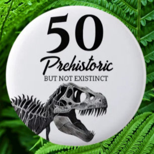 Dinosaur AGED Birthday Button