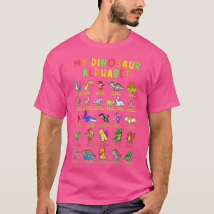 Dinosaur Alphabet Dino Abc For Kids Boys Men Women T-Shirt