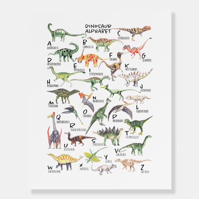 Dinosaur Alphabet Foam Board (Front)