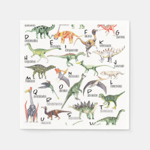 Dinosaur Alphabet Napkins