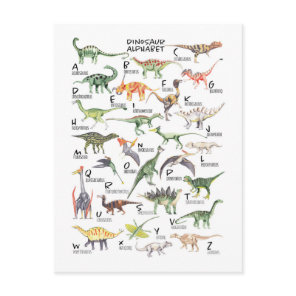 Dinosaur Alphabet Postcard