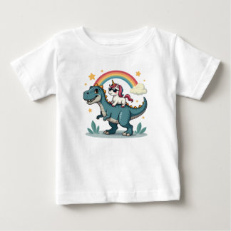 Dinosaur and Unicorn Baby T-Shirt