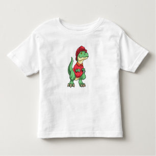 Dinosaur as Firefighter with Fire helmet Toddler T-shirt