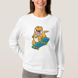 Dinosaur as Skater with Skateboard T-Shirt