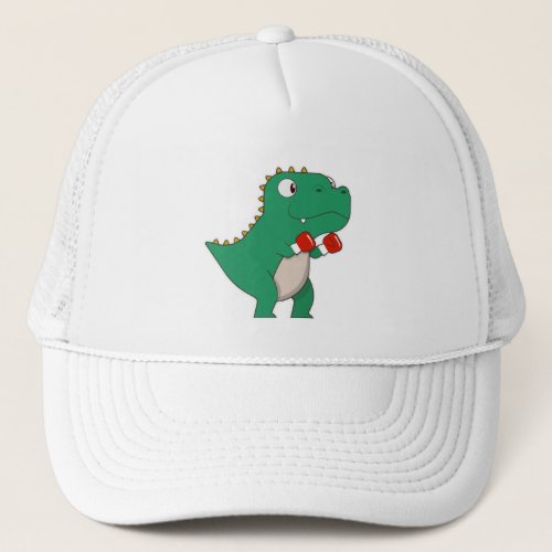 Dinosaur at Boxing with Boxing gloves Trucker Hat