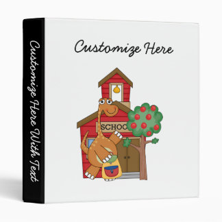 Dinosaur at School t-shirts and Gifts 3 Ring Binder