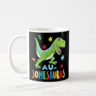 Dinosaur Autism Awareness Rex Rawr Puzzle Heart 1  Coffee Mug