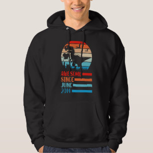 Dinosaur Awesome Since June 2014 Happy Birthday 8 Hoodie