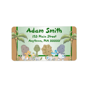 Dinosaur Babies Address Labels