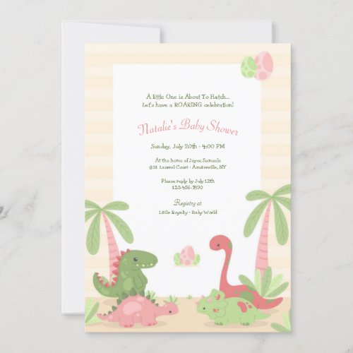 Dinosaur Babies Baby Shower Invitation