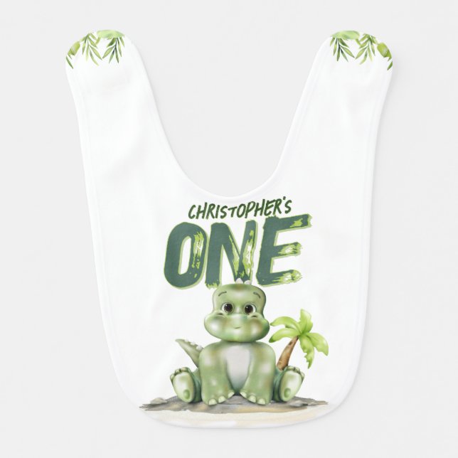 Dinosaur Baby Bib (Front)