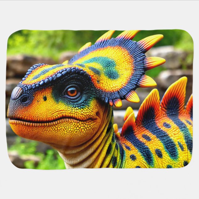 Dinosaur Baby Blanket (Horizontal)