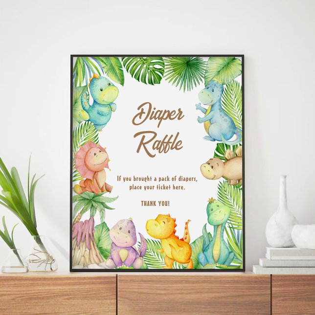Dinosaur Baby Diaper Raffle Poster (Creator Uploaded)