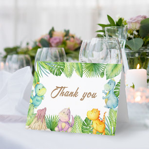 Dinosaur Baby Letterpress Thank You Card