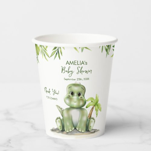 Dinosaur Baby Paper Cups