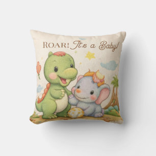 dinosaur baby pillow nursery decor roar