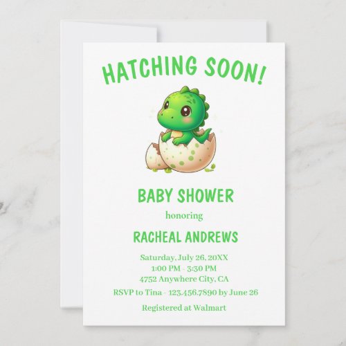 Dinosaur Baby Shower Baby Shower Invitation