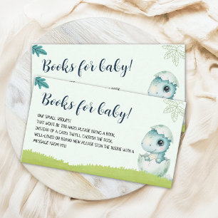 Dinosaur Baby Shower Books for Baby Card