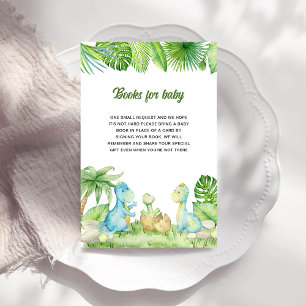 Dinosaur Baby Shower Books for baby Enclosure Card