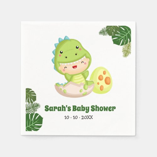 Dinosaur Baby Shower  Boy 1st Birthday Napkins