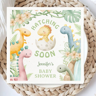 Dinosaur Baby Shower Cute Dino Paper Napkin