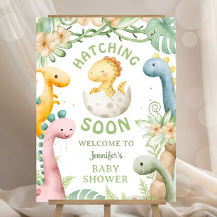 Dinosaur Baby Shower Cute Dino Welcome Sign