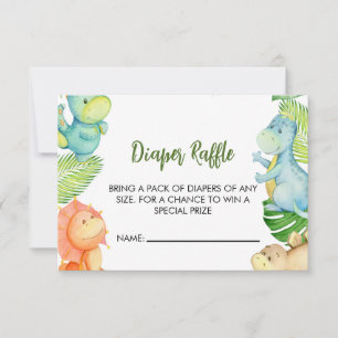 Dinosaur Baby Shower Diaper Raffle