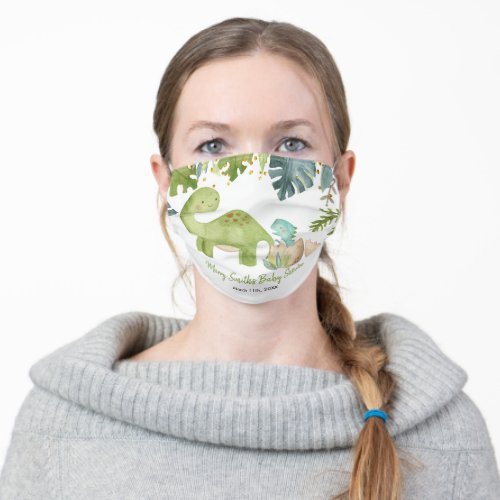 Dinosaur Baby Shower Face Mask