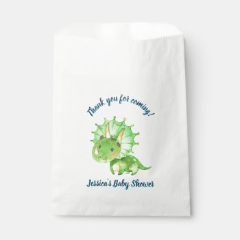 Dinosaur Baby Shower Favor Bag by SugSpc_Invitations at Zazzle