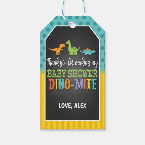 Dinosaur Baby Shower Favor Tag