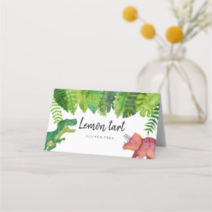 Dinosaur Baby Shower Food Tent Place Card
