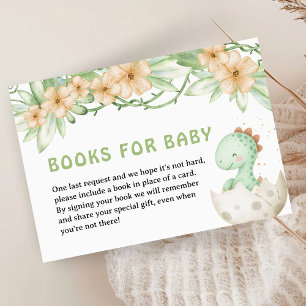 Dinosaur Baby Shower Gender Neutral Books For Baby Enclosure Card