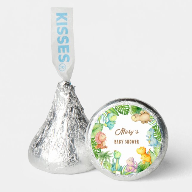 Dinosaur Baby Shower Hershey®'s Kisses® (Front)