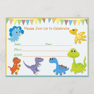 Dinosaur baby shower invitation