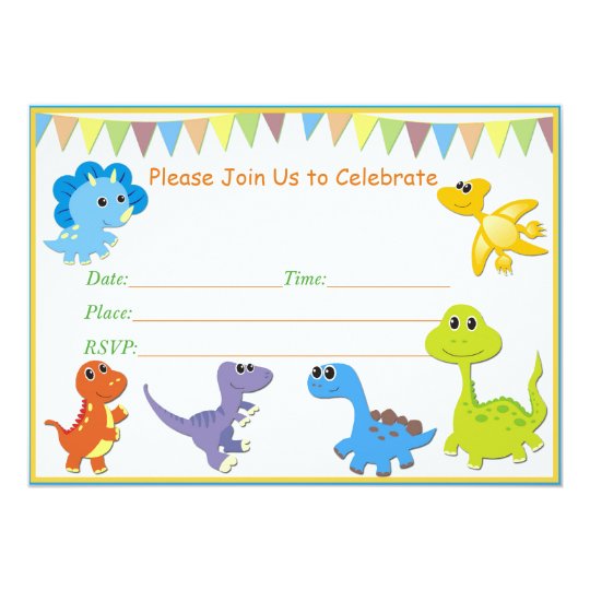 Dinosaur baby shower invitation