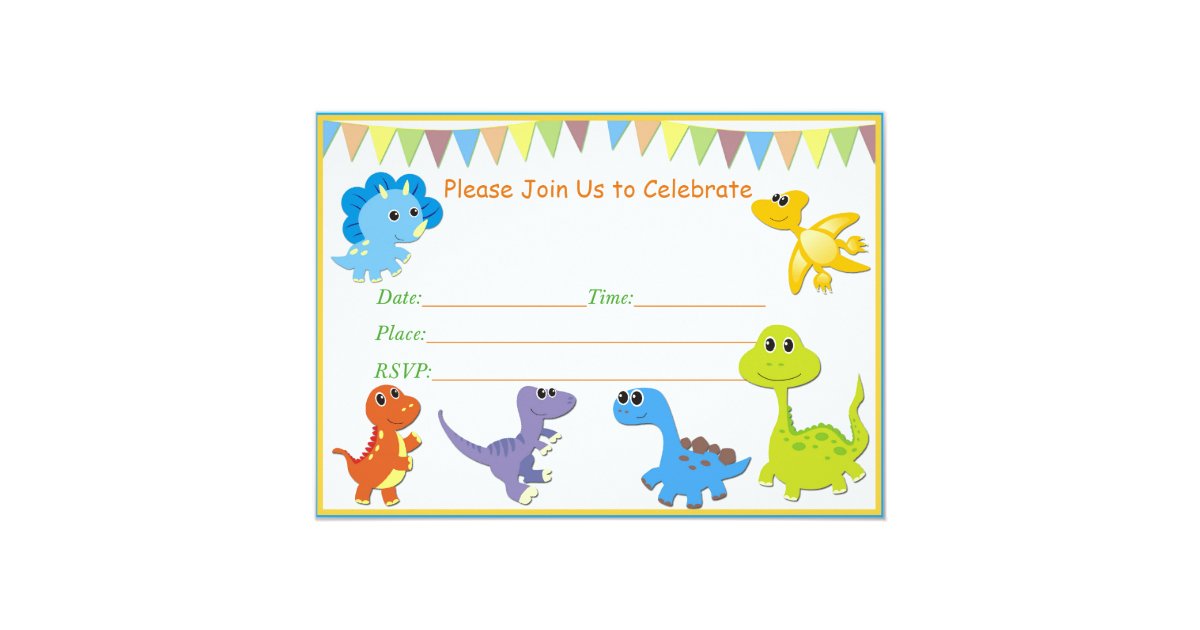 Dinosaur baby shower invitation