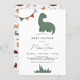 Dinosaur Baby Shower Invitation