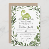 Dinosaur Baby Shower Invitation