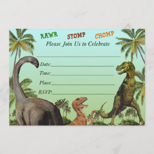 Dinosaur baby shower invitation