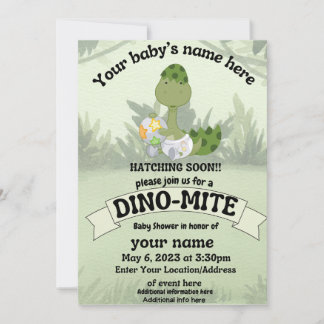 Dinosaur Baby Shower Invitation