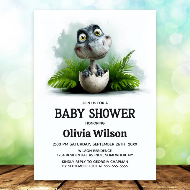 Dinosaur Baby Shower Invitation (Creator Uploaded)