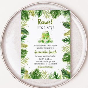 Dinosaur Baby Shower Invitation