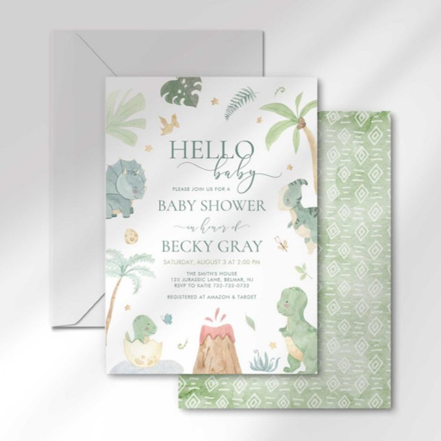 Dinosaur Baby Shower Invitation (Creator Uploaded)