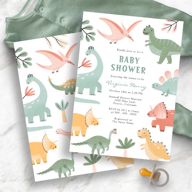 Dinosaur Baby Shower Invitation (Dinosaur Baby Shower Invitation
)