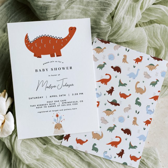 Dinosaur Baby Shower Invitation (Creator Uploaded)