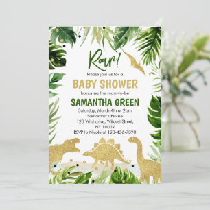 Dinosaur Baby Shower Invitation