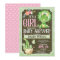 Dinosaur Baby Shower Invitation Girl, Green & Pink