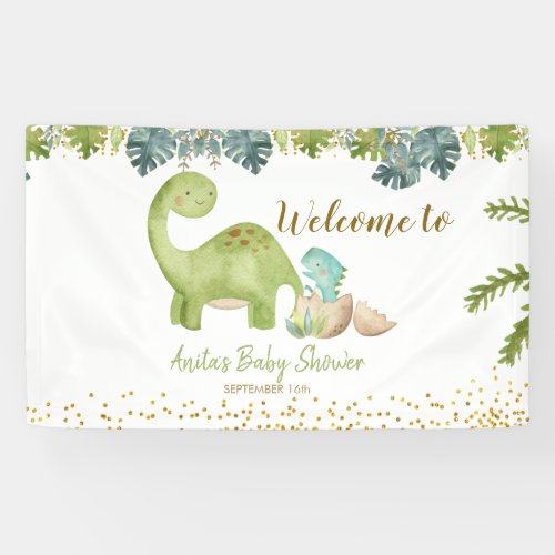 Dinosaur Baby Shower Large Banner Sign