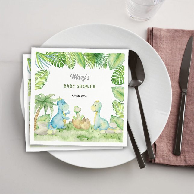 Dinosaur Baby Shower  Napkins (Creator Uploaded)