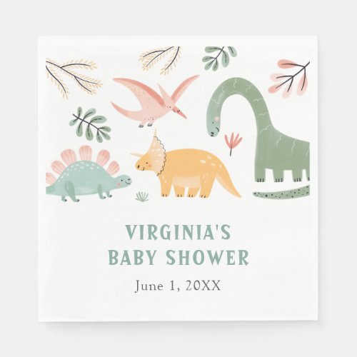 Dinosaur Baby Shower Napkins